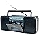 Portable Cassette Tape Player Recorder,AM/FM/SW Radio Stereo with Bluetooth Boombox,USB/SD, Big 10W Speaker,Record to Cassett