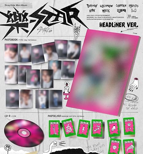 Miniatura 2 de Stray Kids 8 mini álbum -ROCK STAR (HEADLINER ver.) + Juego de tarjetas de fotos STRAYKids