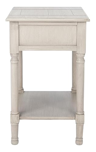 Home Collection – Whitney Greige Accent Table with Drawer &