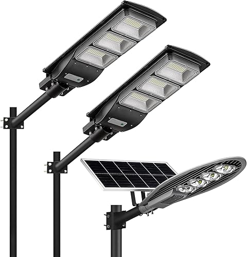 Lovus Luz de calle LED solar del atardecer al amanecer para estacionamiento, garaje, Drivewa