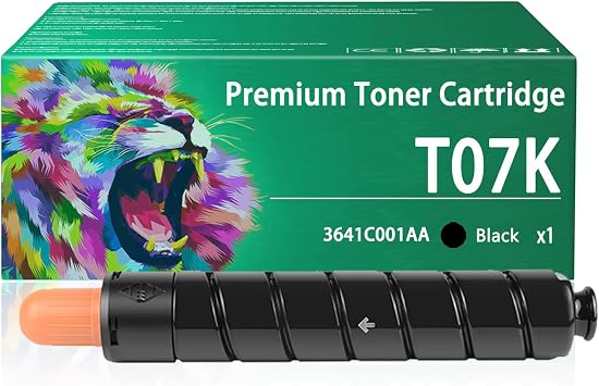 T07 Toner Cartridge Compatible for Canon T07 T07K T07C T07M T07Y Toner Cartridges Work for Canon Imagepress Lite C135 C165 C170 Printers 1 Black Pack