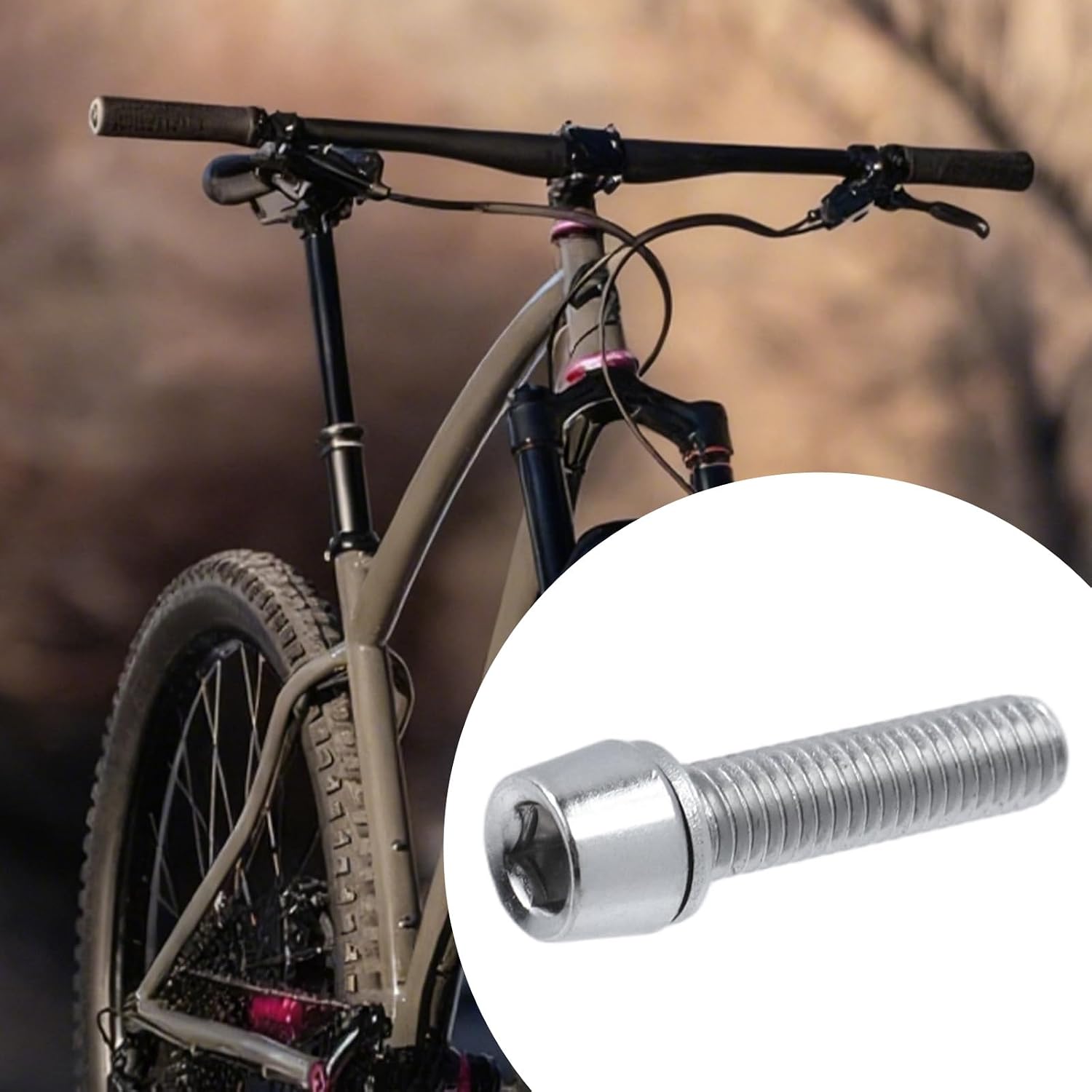 10 Pcs Bike Stem Bolts Screws, M5 x 20 mm Internal Hex Tapered Head Bicycle Fitting Screw Bolt
