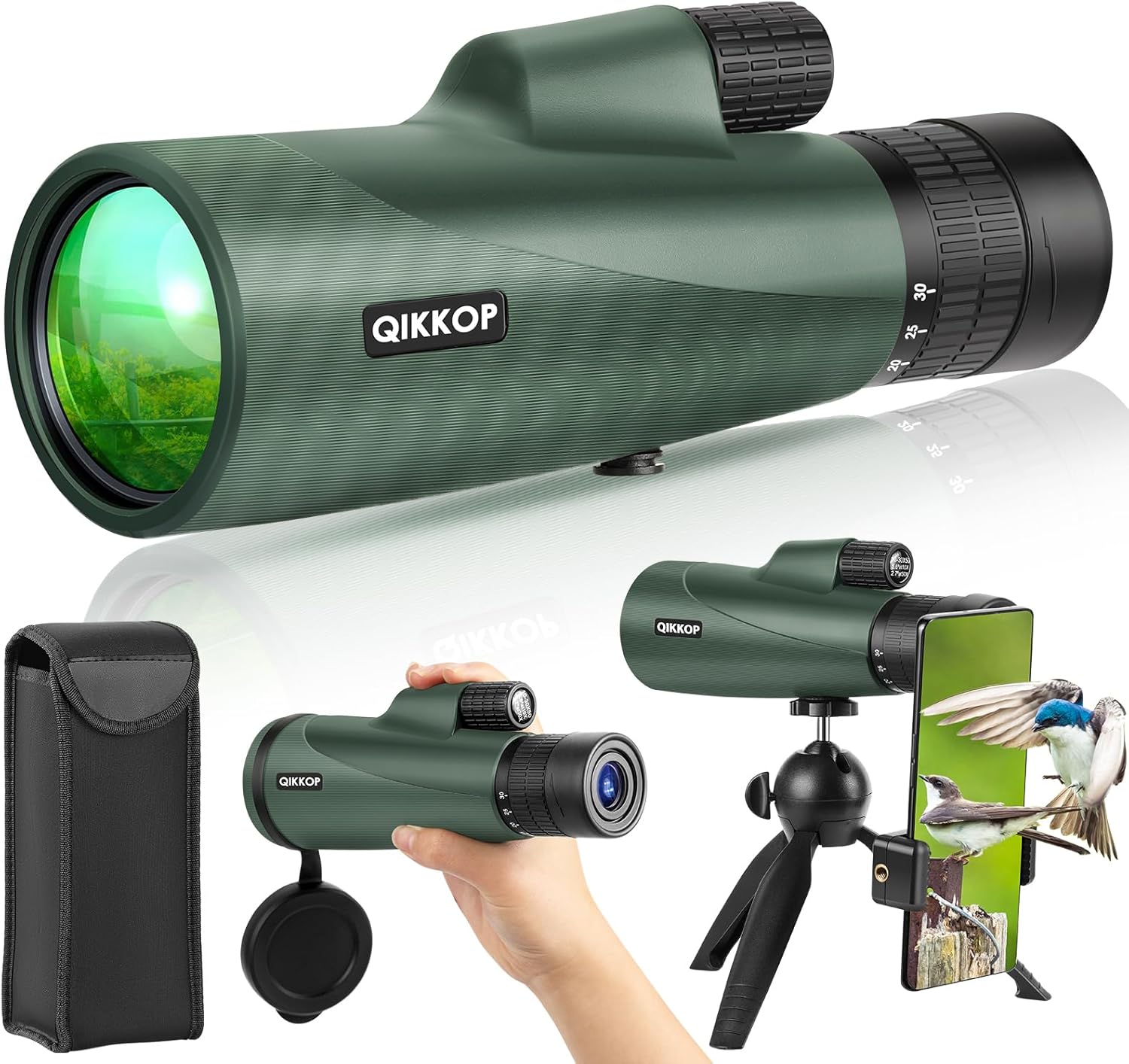 30x50 Zoom Monocular Telescope, High Power Monocular Telescope for Smartphone with