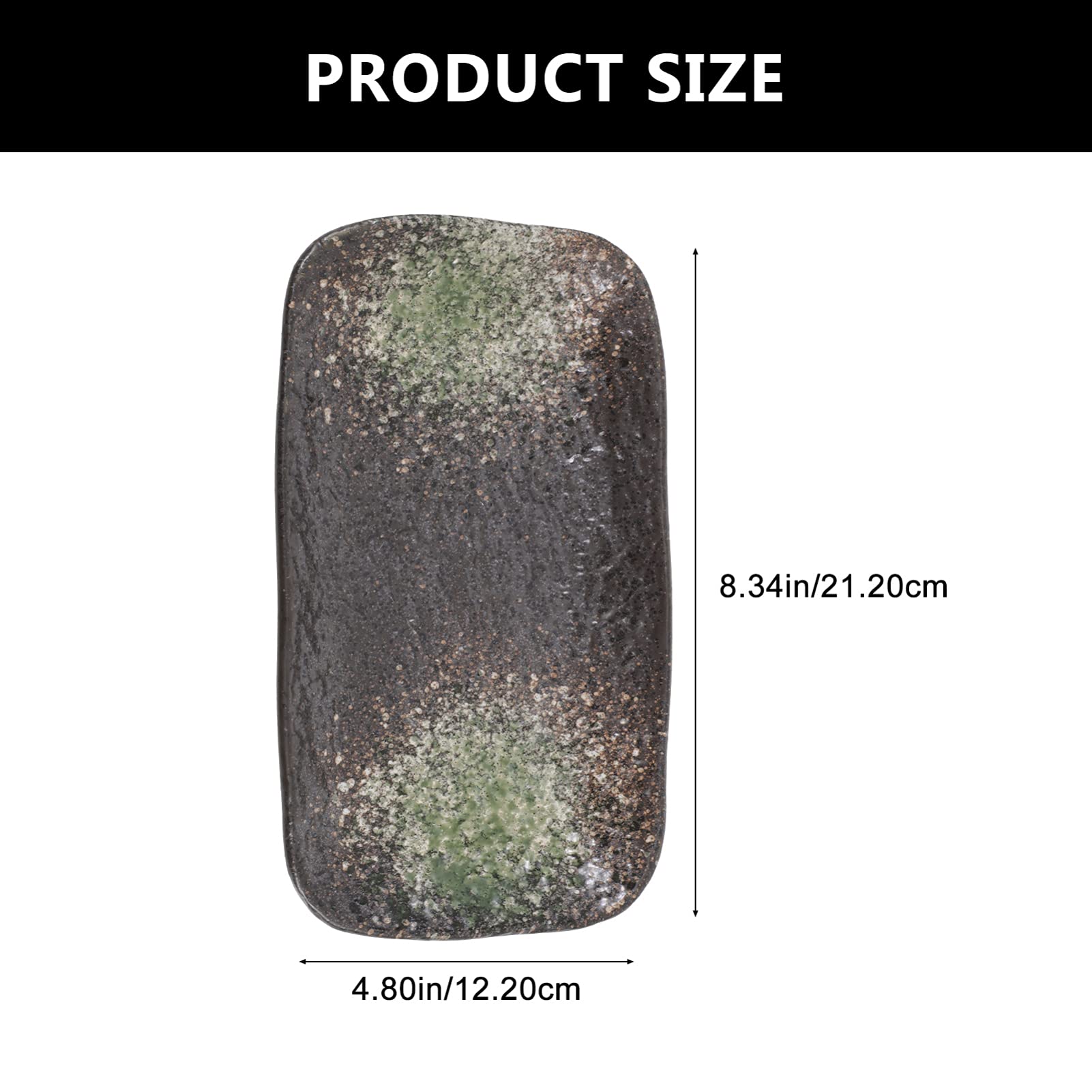 SOLUSTRE 1Pc Ceramic Sushi Plate Elegant Starlight Snack Dish Tableware for Home Restaurant and Office Use Unique and Artistic Design