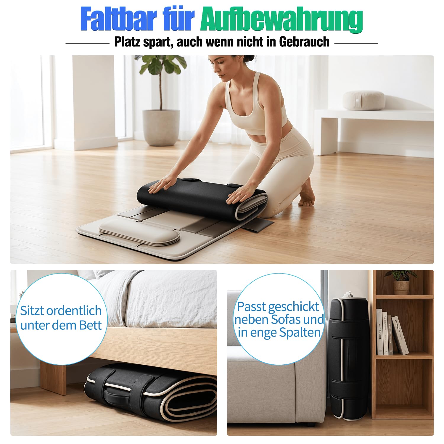 Alfombrilla de masaje de cuerpo entero, estiramiento 3D y tracción lumbar, calefacción trasera, giro hacia arriba y hacia abajo, 4 modos, 3 niveles de intensidad y 3 niveles de calor, piel sintética