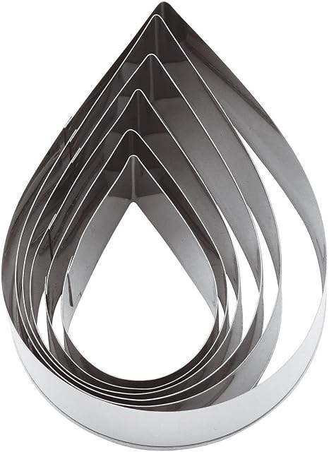 PADERNO Stainless Steel Teardrop Cutters 6 Pieces