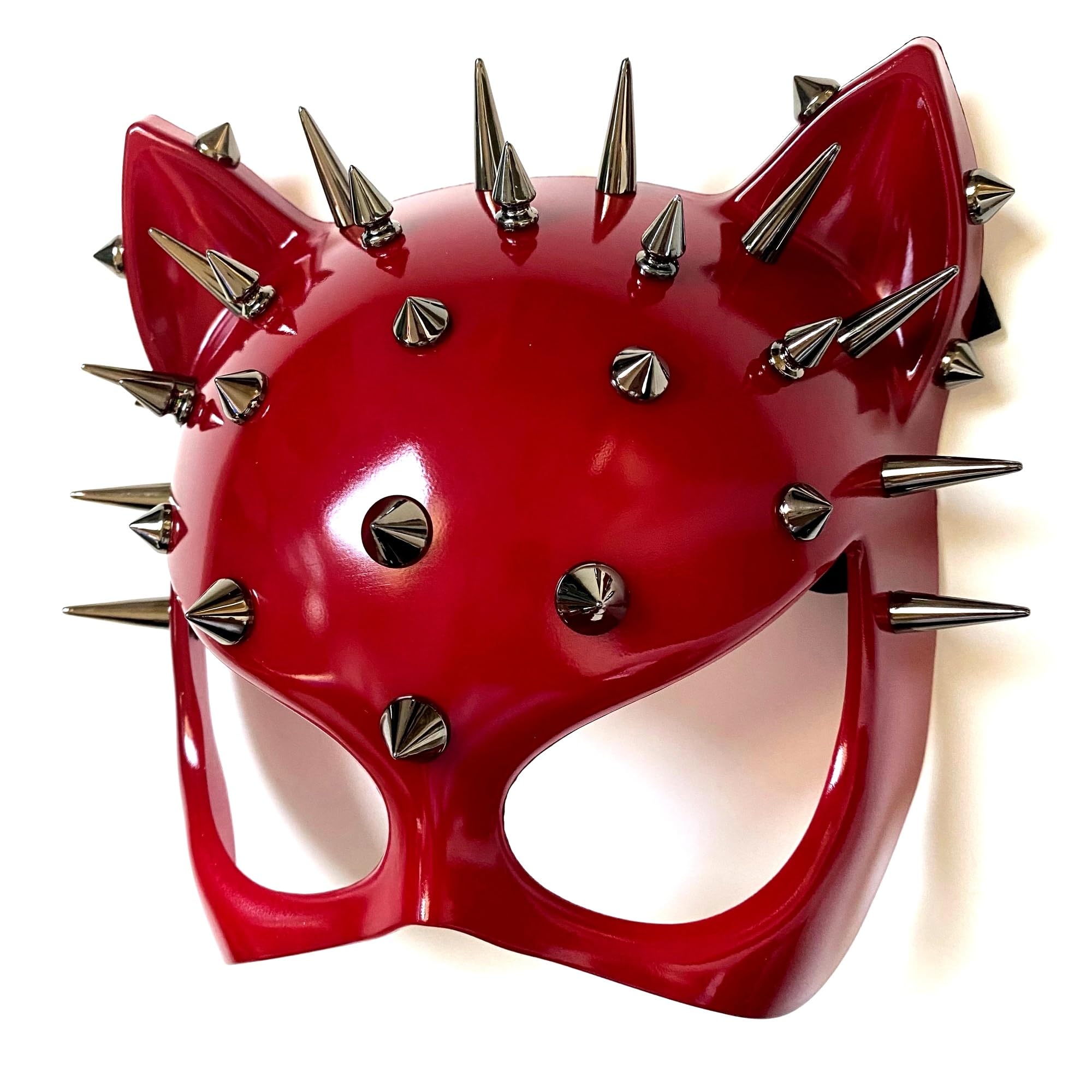 MASQSTUDIO Red Black Cat Woman Dress up Cosplay Party Masquerade Mask Spiky Halloween