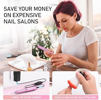 Amazon.com: Portable Electric Nail Drill File Machine with Acrylic