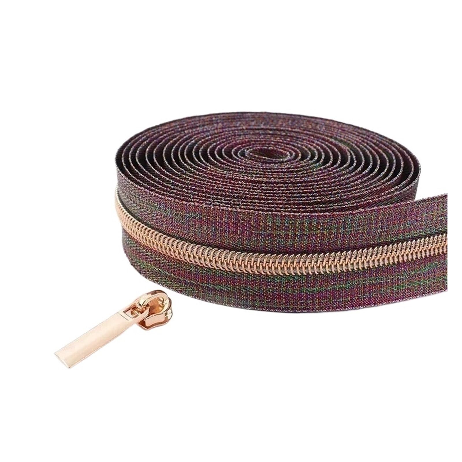 Cinta de nailon con cremallera 5# Rollo 1-10 m con deslizadores de cremallera para bolsas, ropa, kit de reparación de costura, accesorios de bricolaje