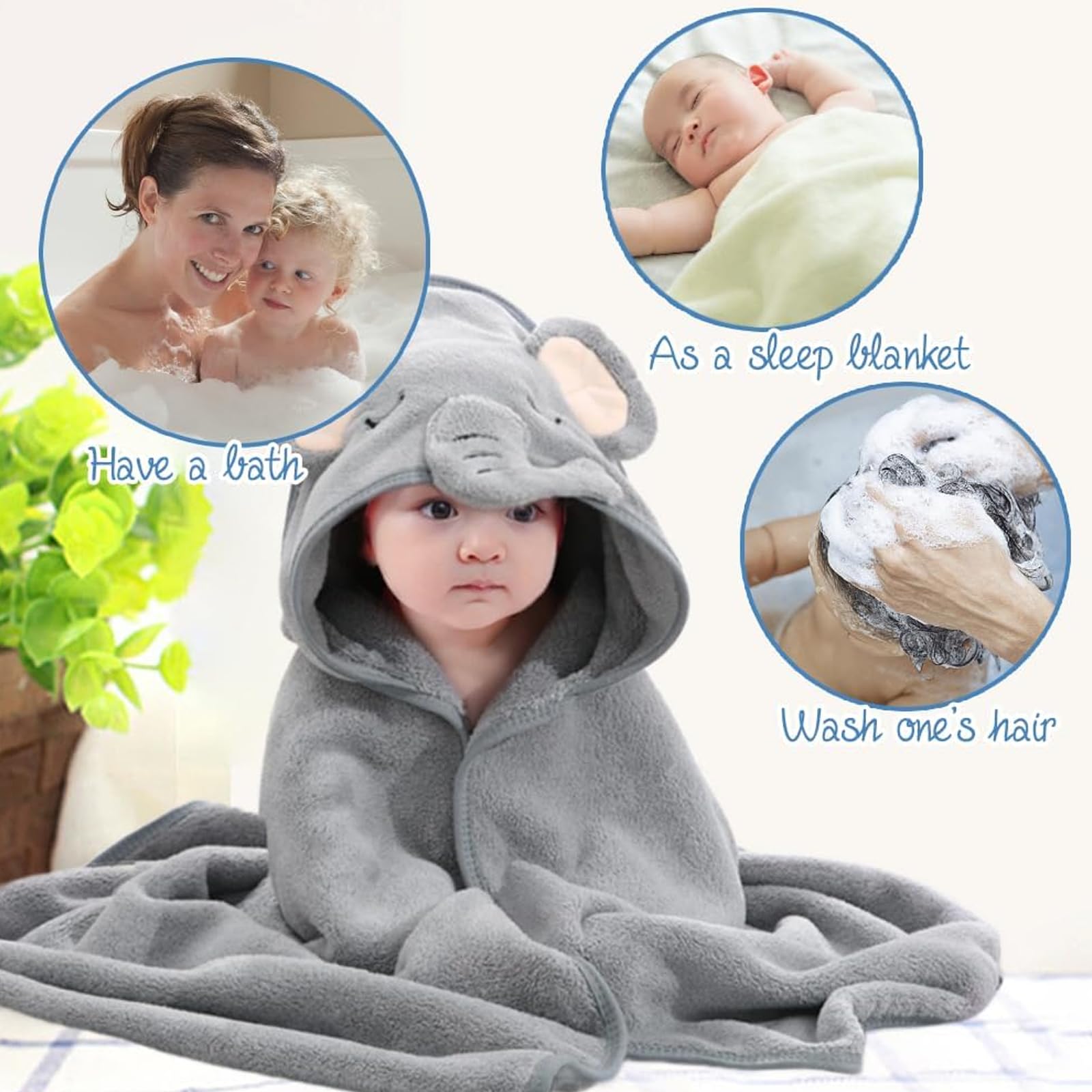 Accappatoio Bambini Con Cappuccio - Asciugamano Morbido Assorbente 70x140 Cm, Design Carino - Foto 7