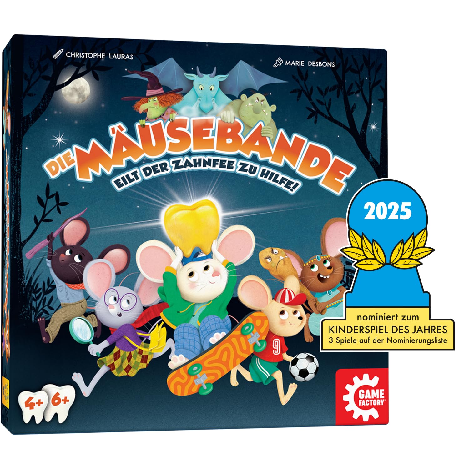 Game Factory 646058 Die Mäusebande, kooperatives Kinderspiel, Familienspiel, Merkspiel, Memospiel für Kinder ab 4 und 6 Jahren