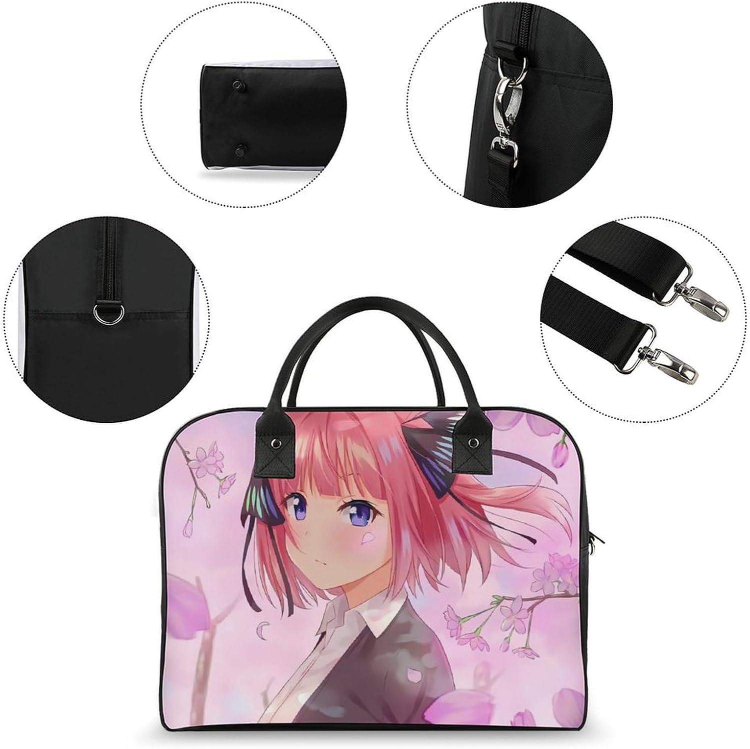 [Tavinesd] なかの みく ハンドバッグ メンズハンドバッグショッピングバッグエコバッグ 耐久性のあるショルダーコンビニエン