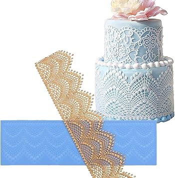 sugar tassel jewel pearl dangle edible cake silicone fondant scallop impression lace mat cake decorating mold gum paste cupcake topper tool icing candy imprint baking moulds sugarcraft trimming
