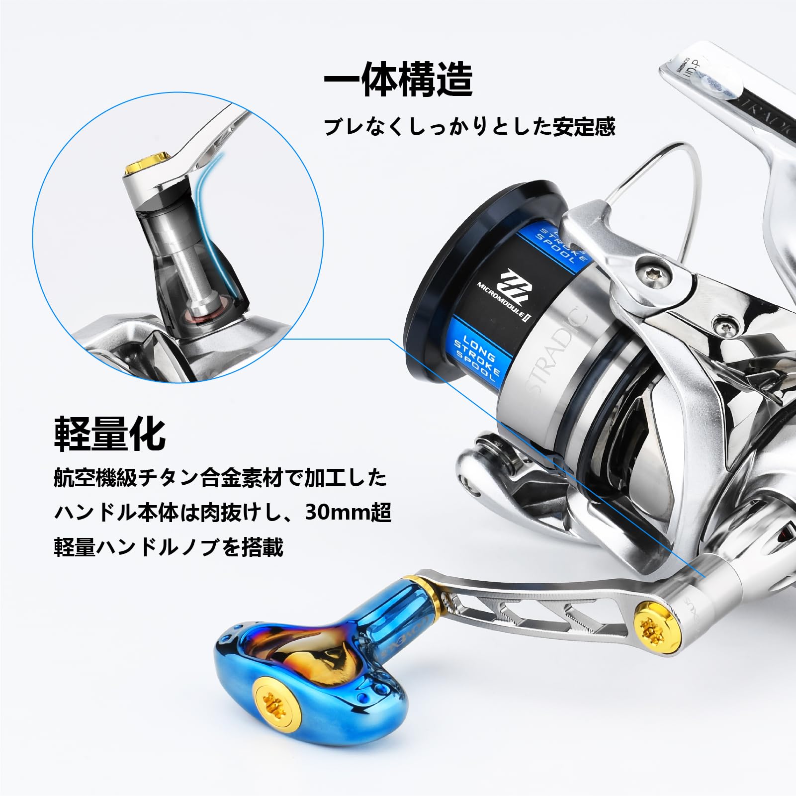 Amazon | ゴメクサス CJ50 リールハンドル シマノ スピニングリール