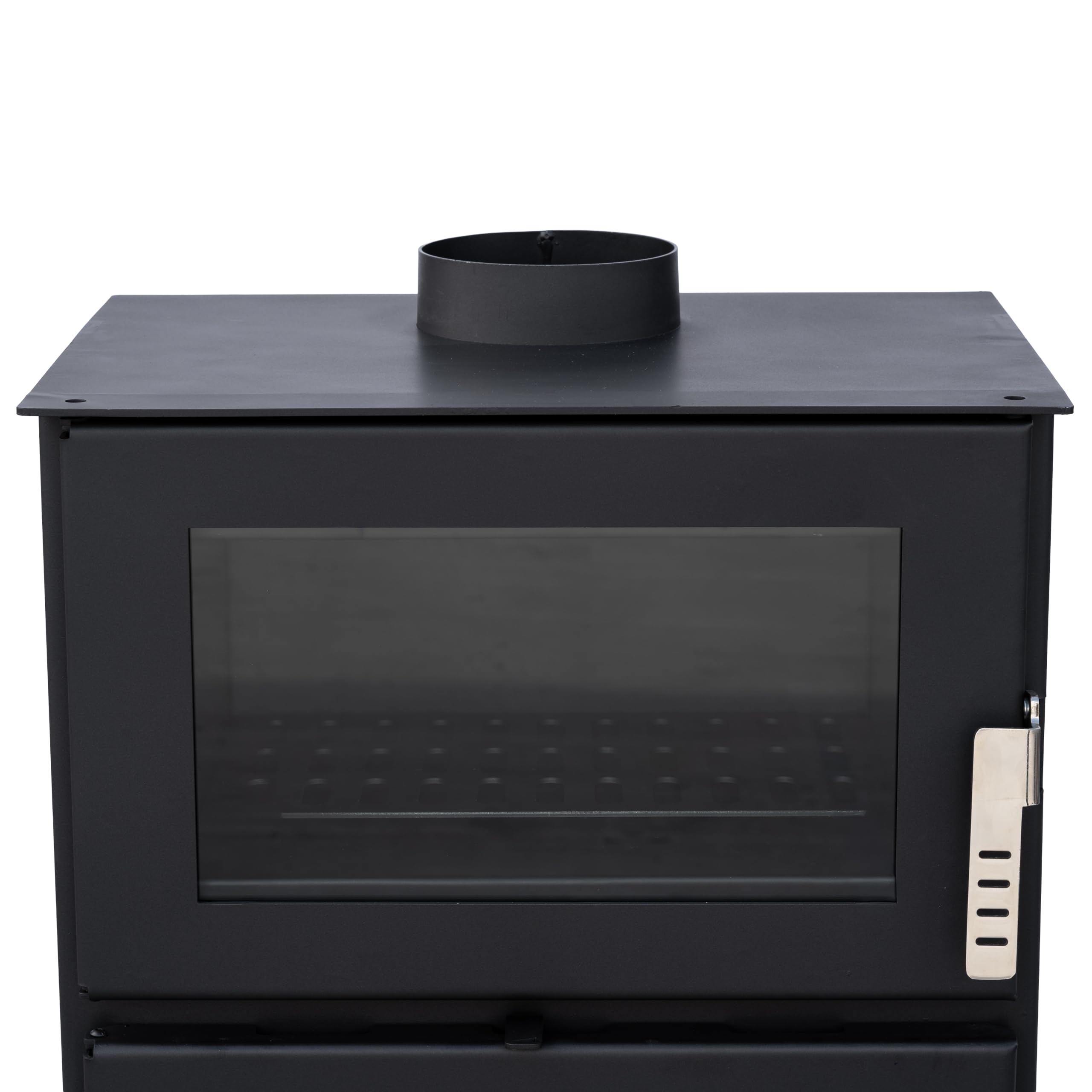 Alaz K9M Poêle à bois 9 kW Noir avec compartiment de cuisson