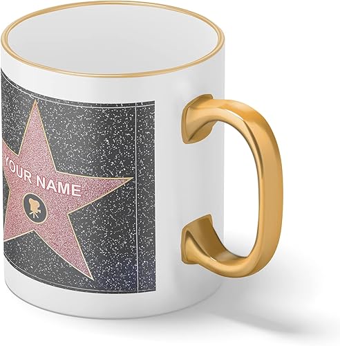 Miniatura 4 de TWISTED ENVY Taza de café de cerámica personalizada  Tazas impresas con estrellas de cine de Hollywood  Regalos divertidos novedosos para oficina,