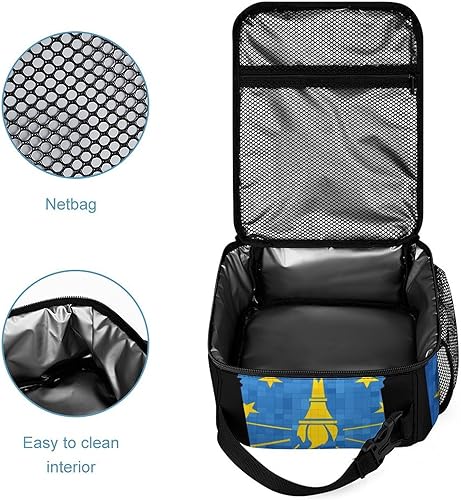 Miniatura 4 de Indiana State Map Insulated Lunch Bag for Women Men Reusable Lunch Box Tote Bag for Work Travel