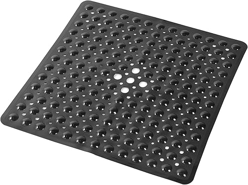 Miniatura 52 de Almohadilla de ducha antideslizante para bañera, 21 x 21 pulgadas, suave, de gran tamaño, lavable a máquina, con orificios de drenaje, ventosa para