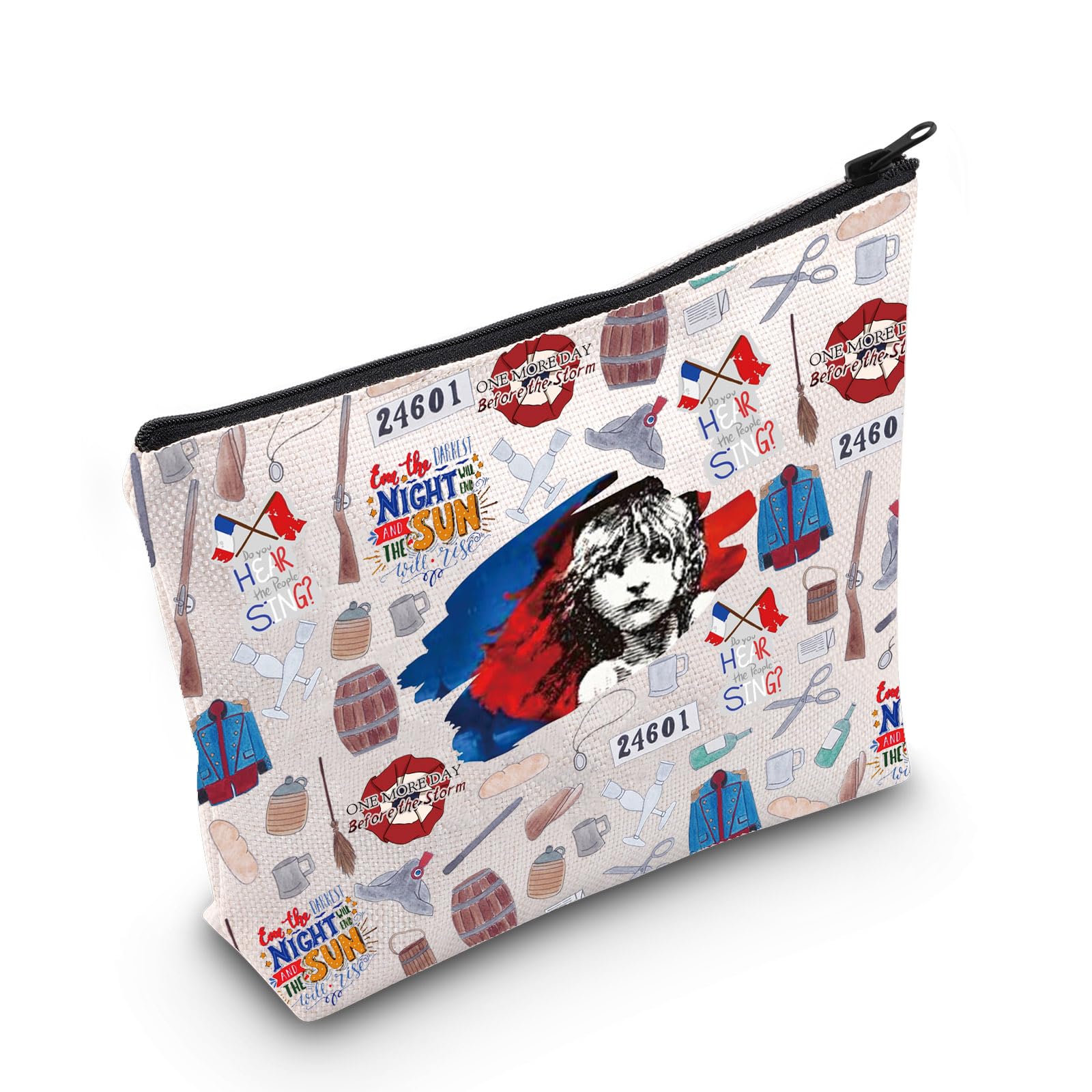 WZMPA Theater Musical Makeup Case Musical Quote Gift One More Day Before The Storm Zipper Pouch Bag Drama Merchandise (24601)