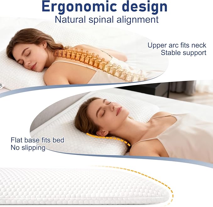 Almohada Látex Natural Queen 3.7" Funda Tencel Lavable miniatura 2