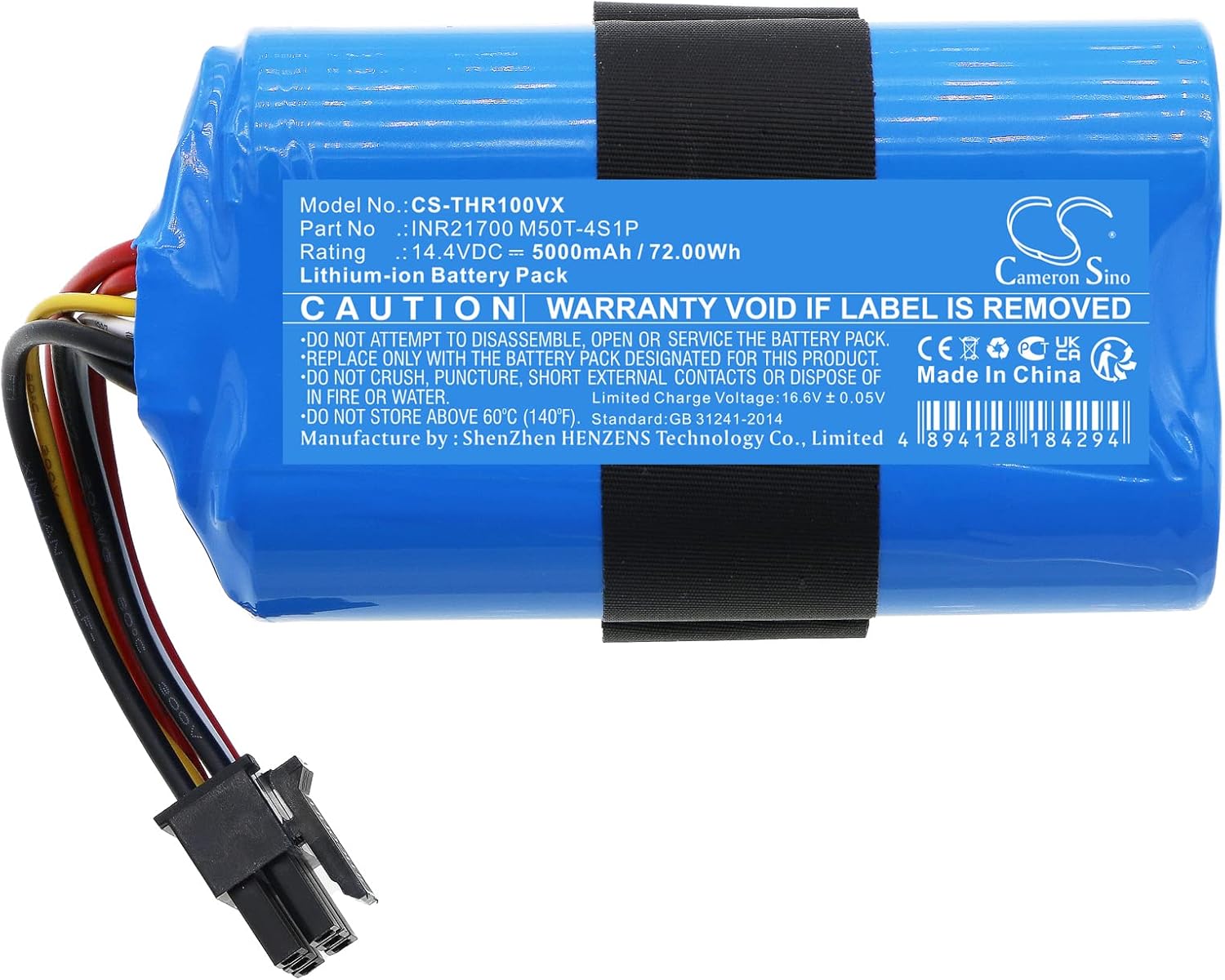 Replacement Battery for 360 QH100003 S10 X100 Max X100 INR21700M50T-4S1P INR21700 M50T-4S1P N033-4S1P (5000mAh)