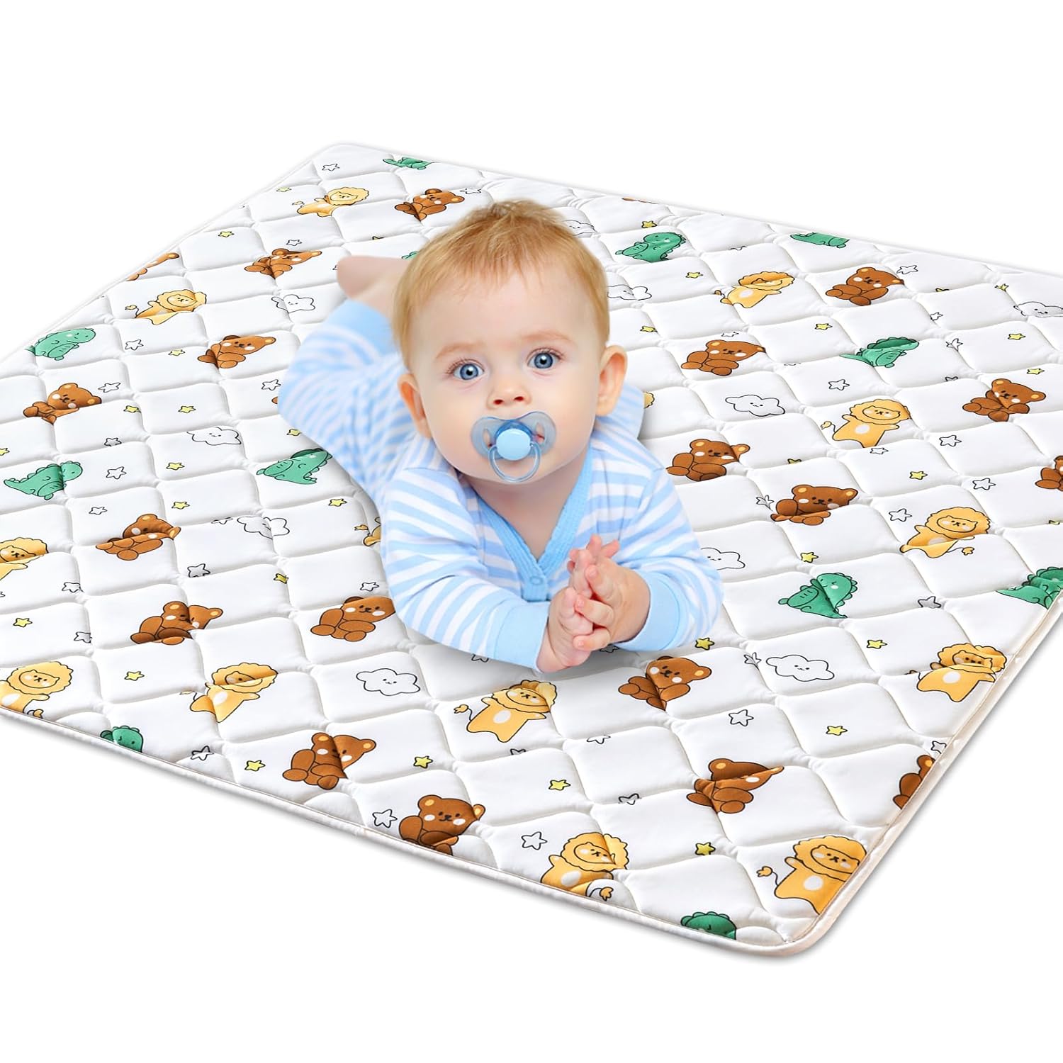 Premium Foam Baby Play Mat 59" X 59", Thicken OnePiece