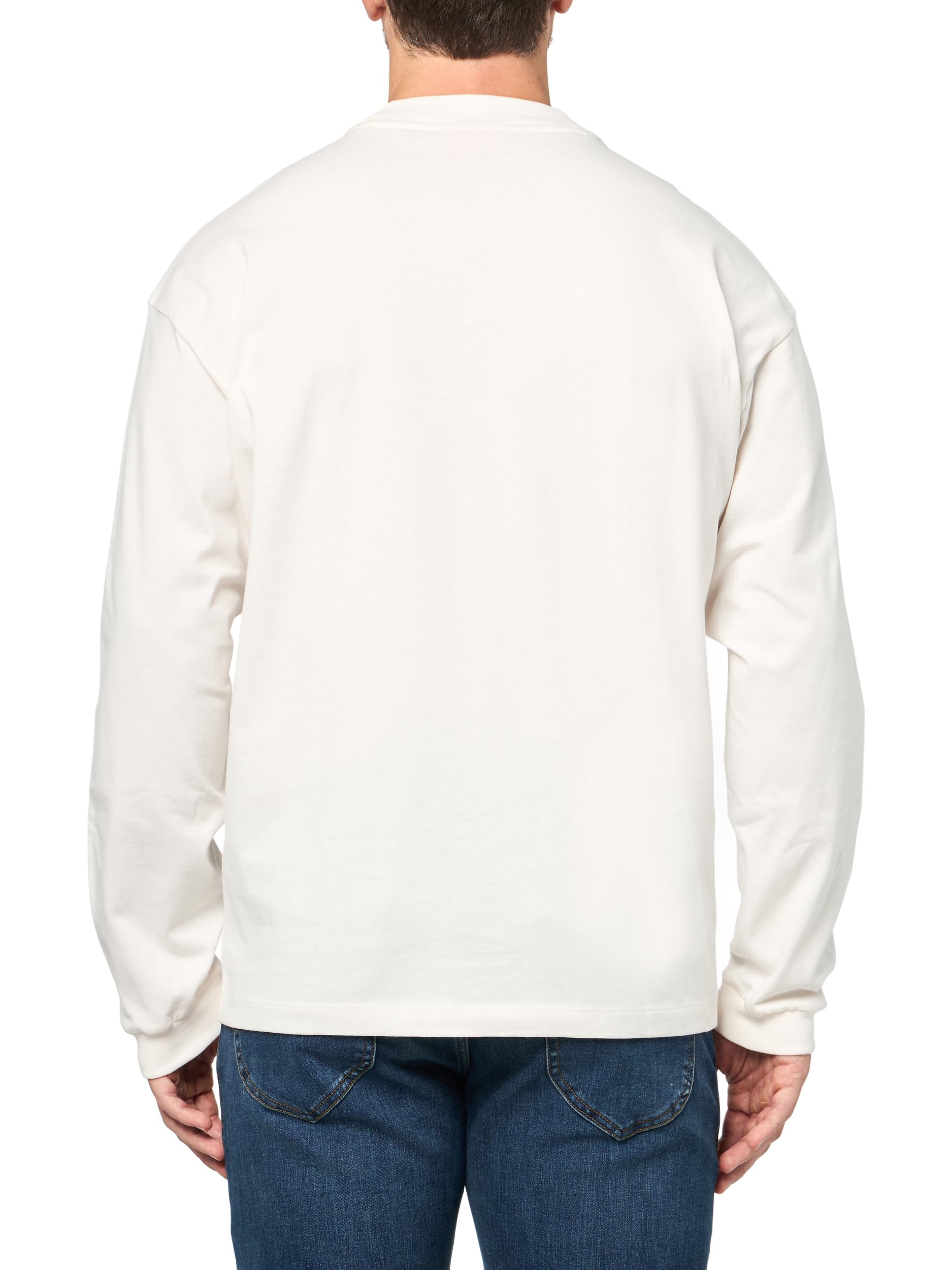 Hugo Mens Center Logo Mock Neck Long Sleeve Shirt