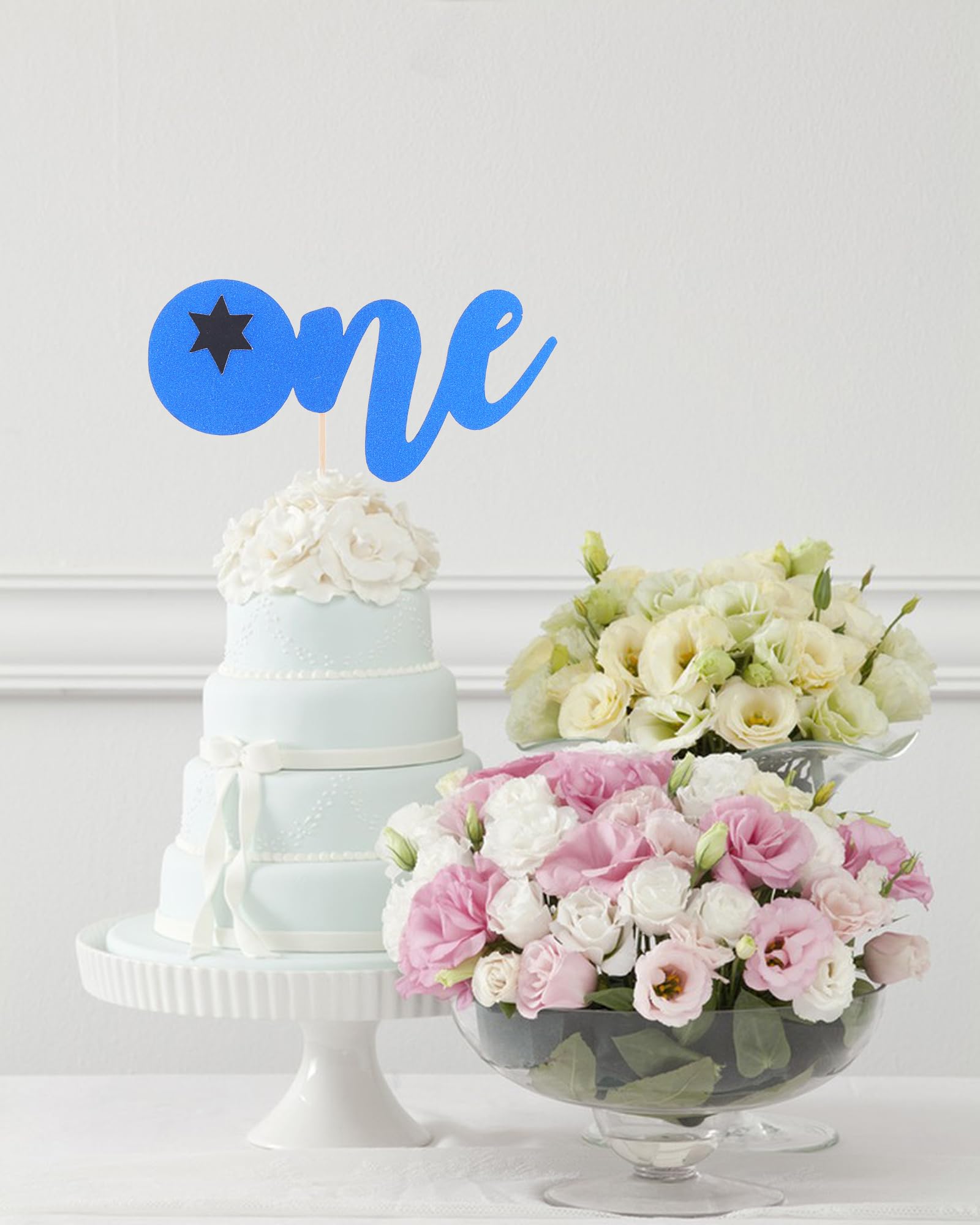 Kreatwow Decorazioni per feste di compleanno con mirtillo, 1 topper per torta di buon compleanno con mirtillo, 12 topper per cupcake a tema frutta, decorazioni di compleanno, decorazioni estive e di