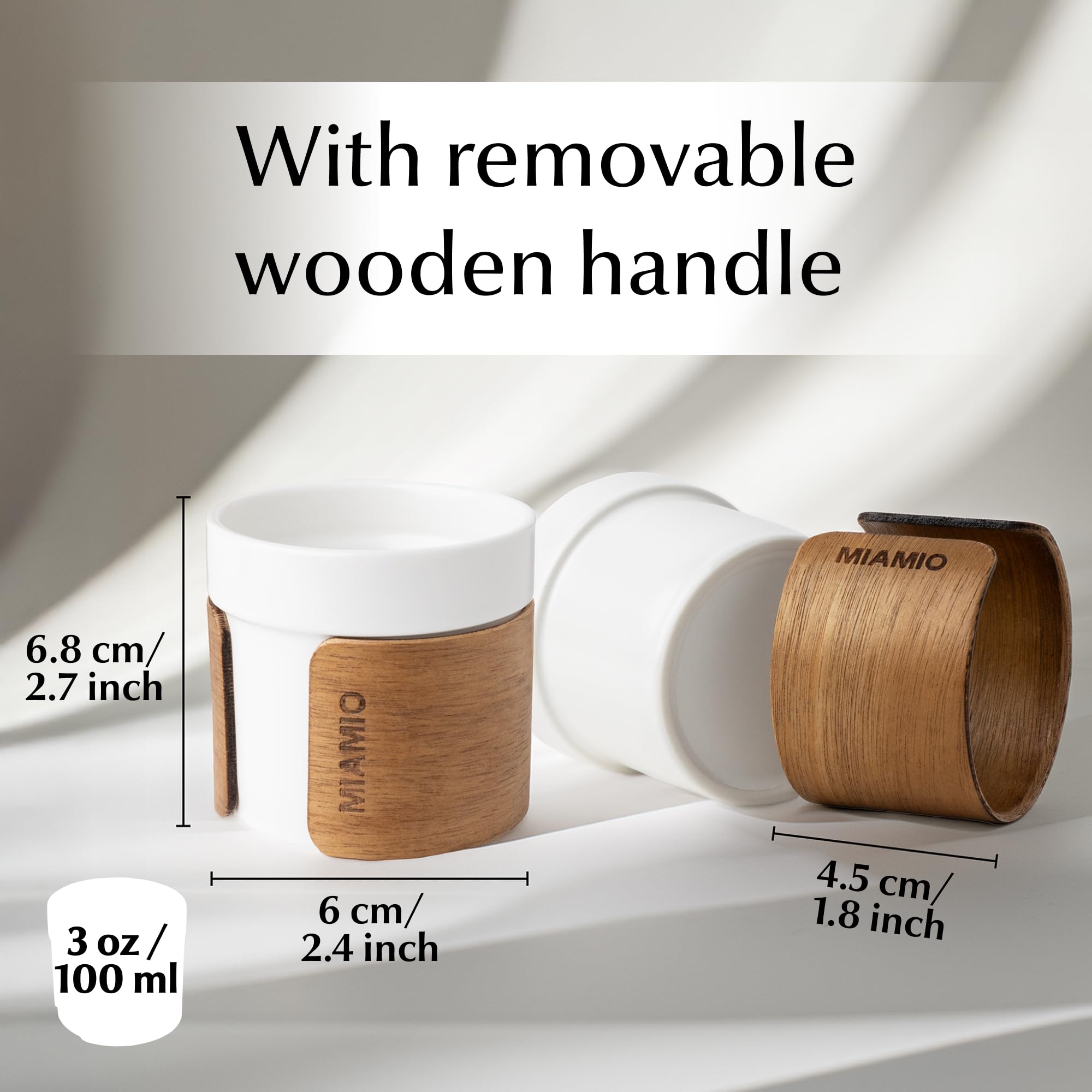 Amazon｜MIAMIO – 4個セットのエスプレッソカップ（100 ml）日本茶 