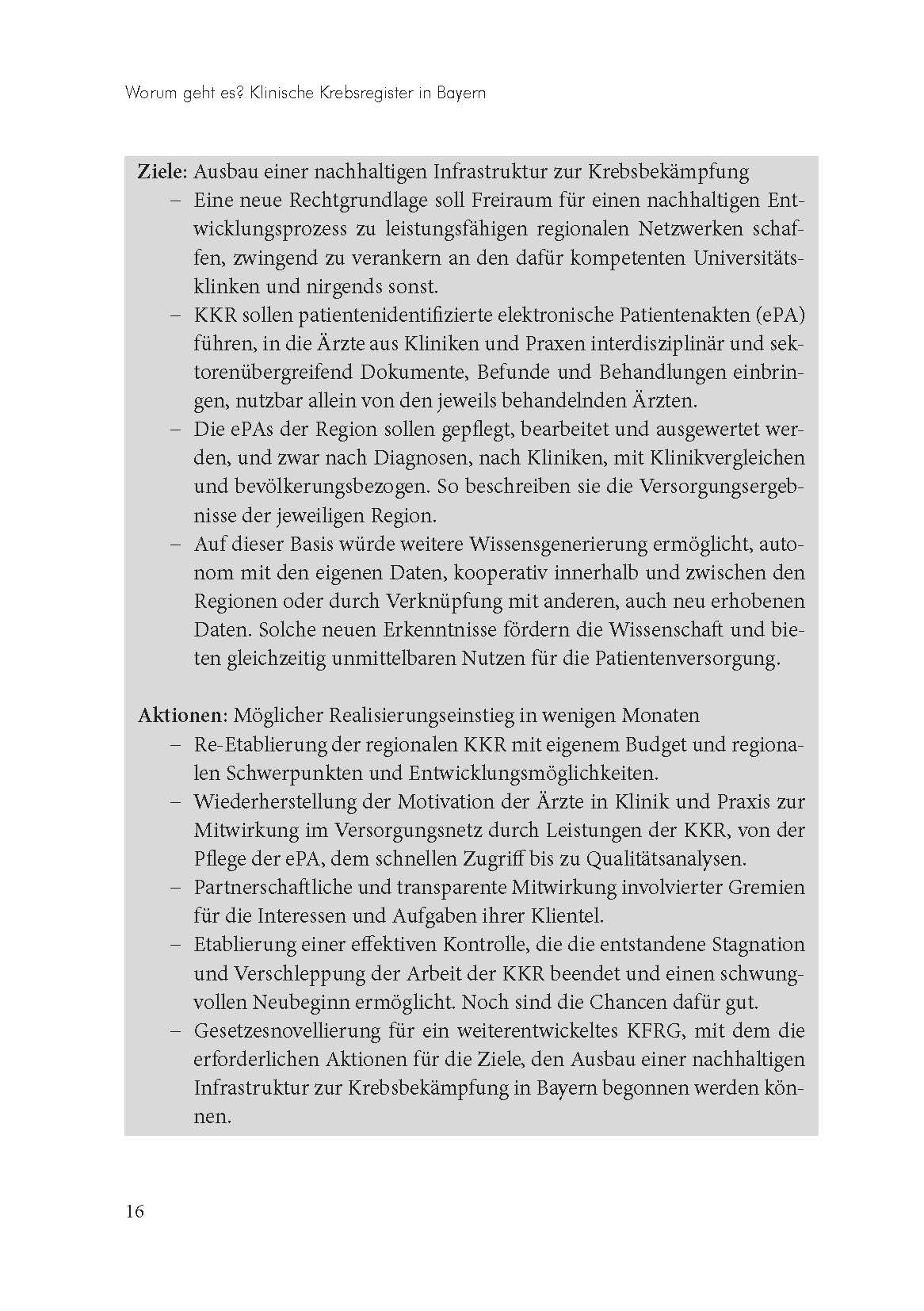 Klinische Krebsregister. Eine Streitschrift für die digitale Transformation zur elektronischen Patientenakte