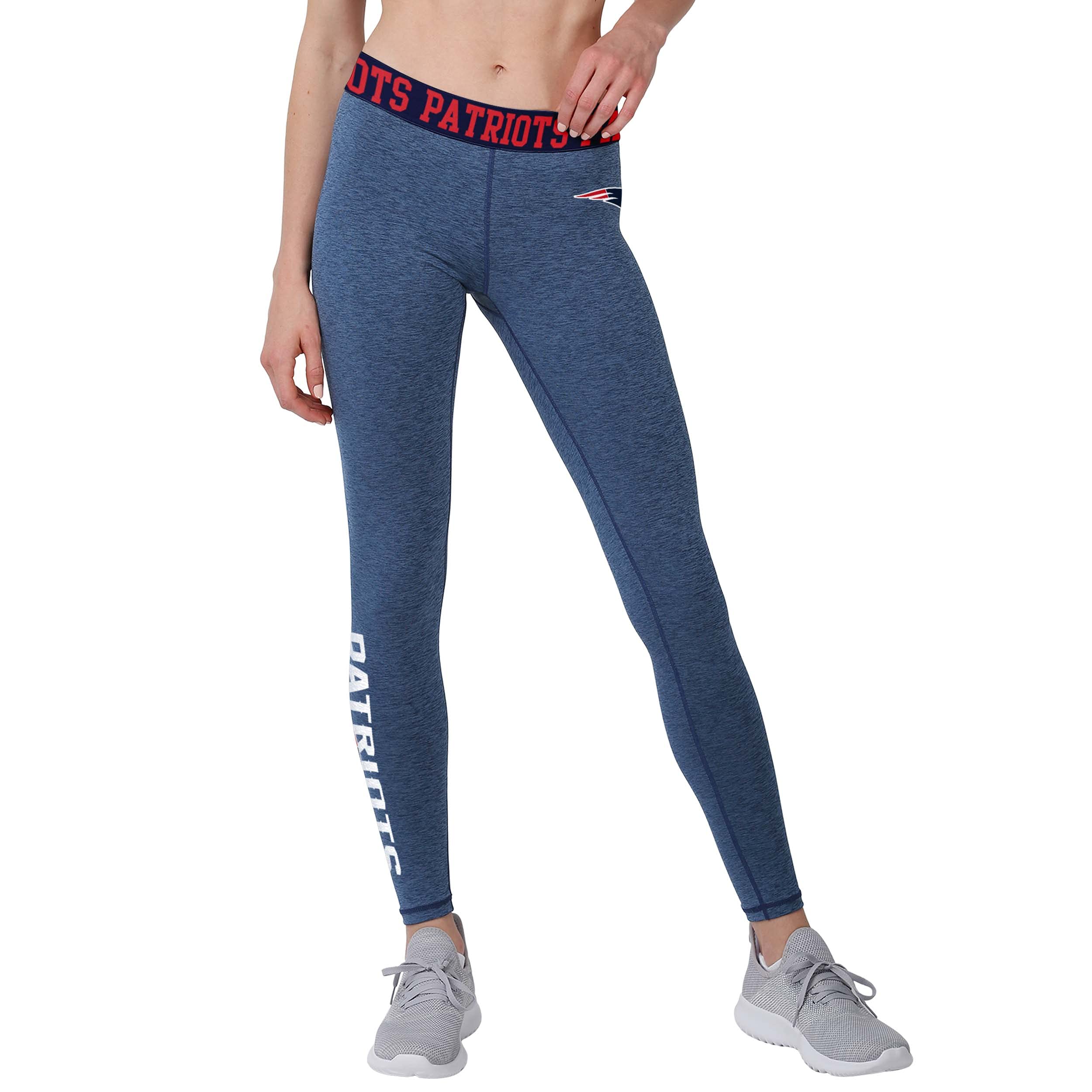 FOCO New England Patriots NFL Womens Team Color Static Leggings - L