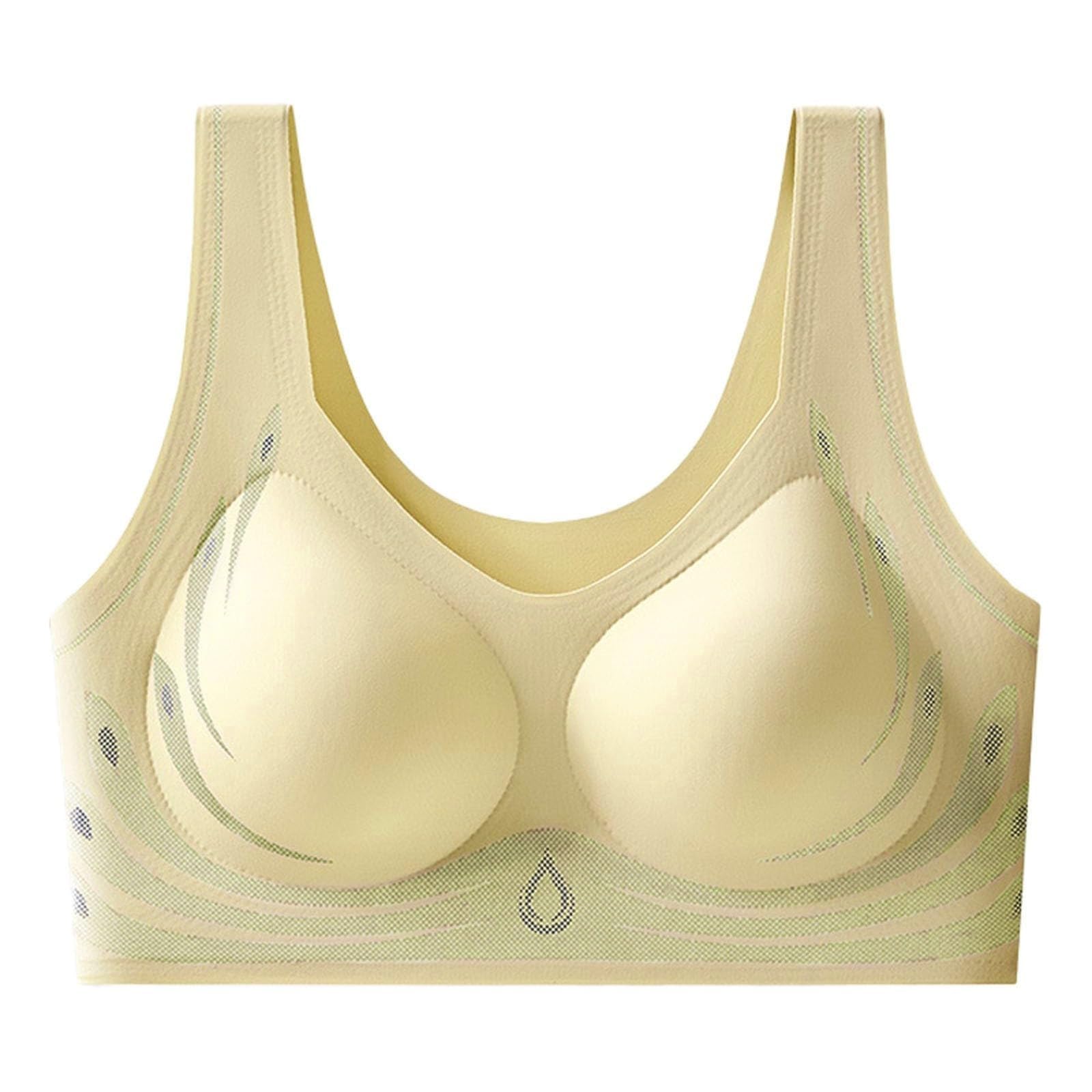 Biustonosze bez fiszbin Push Up UK Bez fiszbin Bez fiszbin Komfort Plus Size Push-Up Pełne pokrycie Wyściełane duże piersi Biustonosze na co dzień Wsparcie Lift Wygodny, bez fiszbin, prążkowany