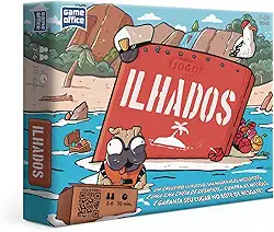 Toyster - Jogo Ilhados - Aventura e Estratégia com Tabuleiro, Cartas e Peças - Game Office