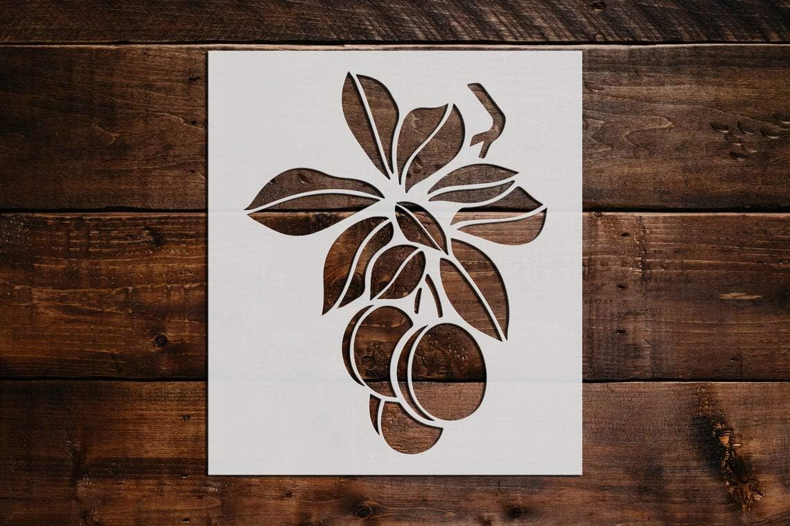 Peaches Stencil DIY Reusable Craft and Painting Wall Stencils - 474 (5x6)