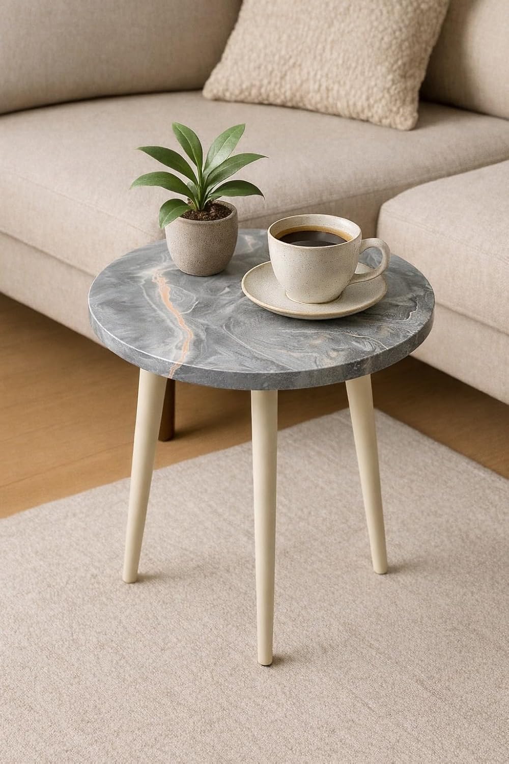 Seating Stool for Adults, Small Wooden Step Stool for Bathroom & Kitchen, Square Sturdy Footrest & Plant Stand, 12-Inch, Non-Slip (Grey)-image-40
