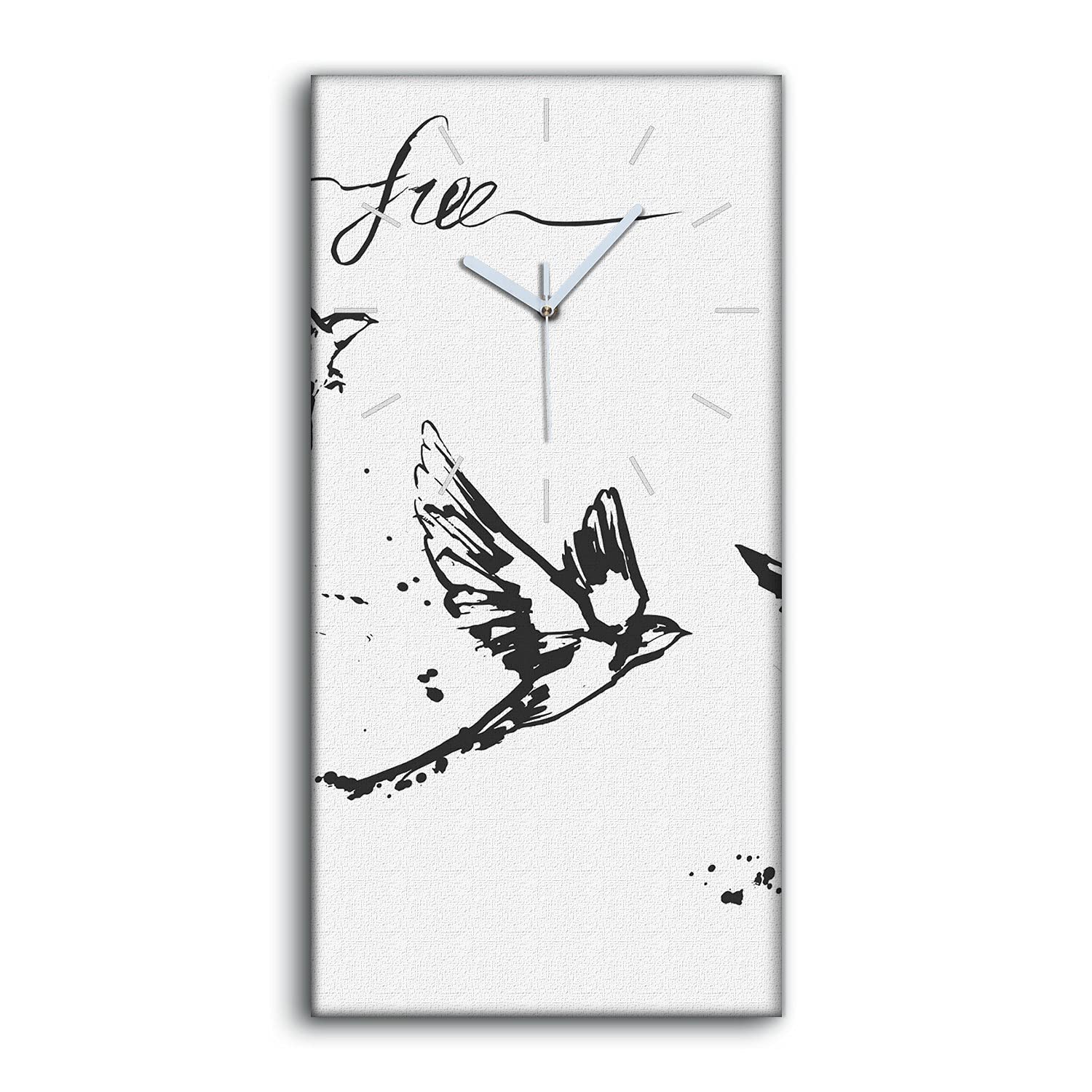 Horloge sur Toile Chambre sans Tic-Tac Finie la Nuisance Sonore Grace au Mecanisme Silencieux 30x60