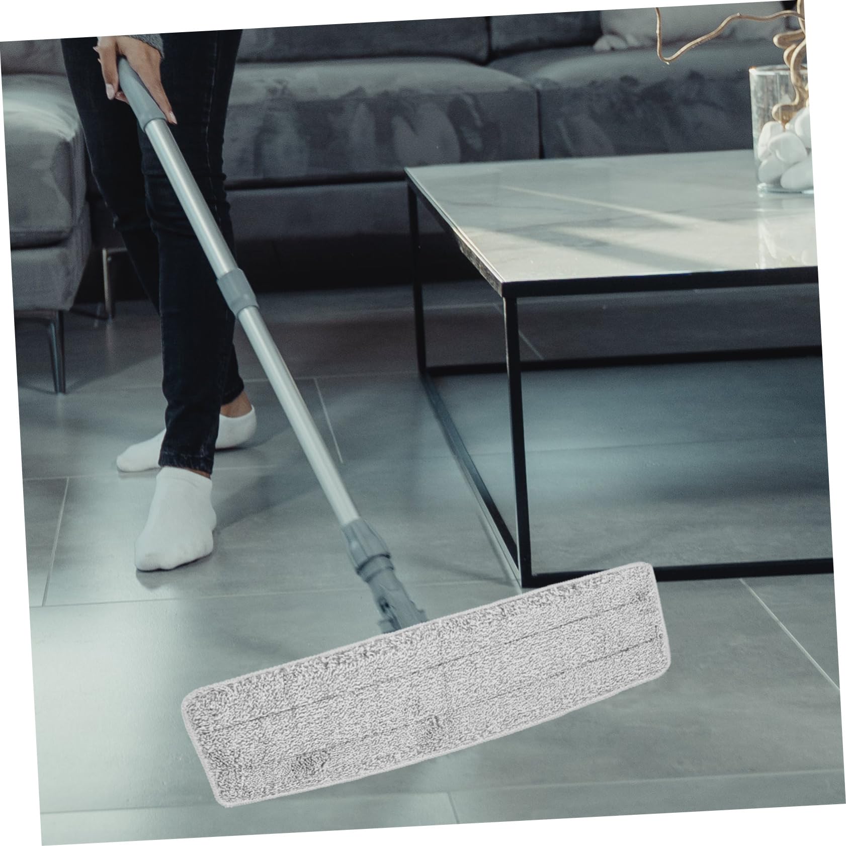 3 Set Ricambio per Mop Microfibra per Superfici Dure Adatti per E Piastrelle Riutilizzabili E Resilienti 2 Pezzi*3
