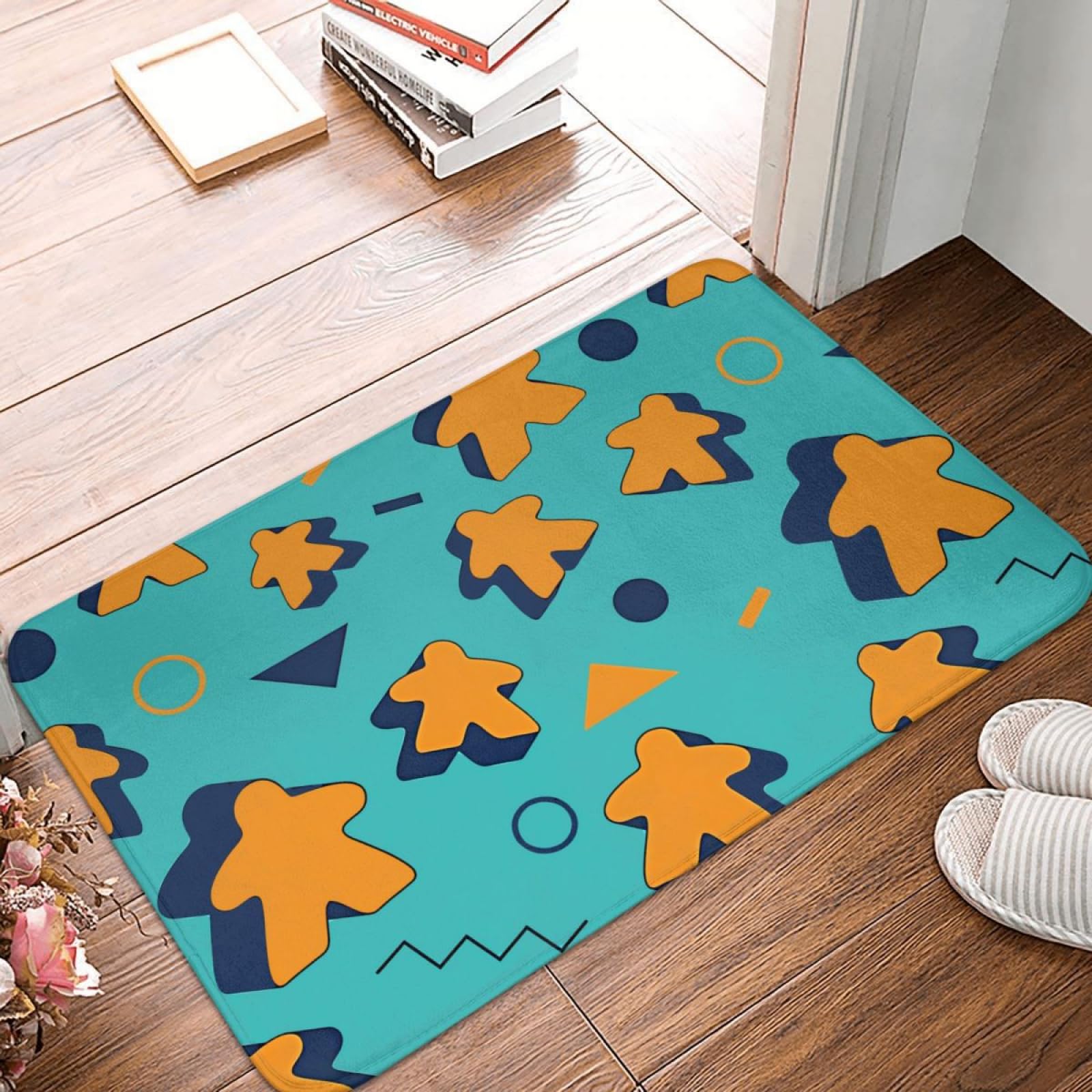 Tapis de cuisine antidérapant Meeple pour sol glissant