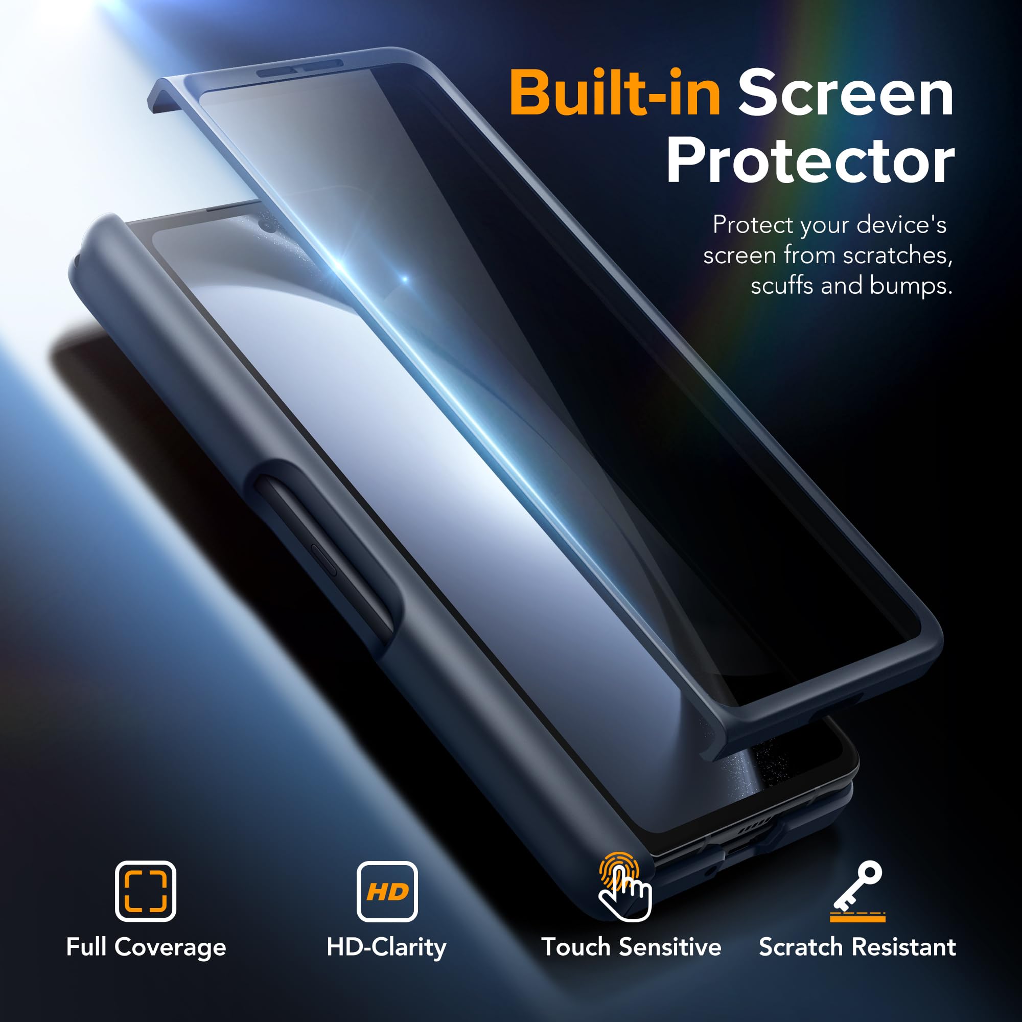 MOBOSI Etui Z Fold 5 z gniazdem na rysik S, kompatybilne z Magsafe, [wbudowany stojak z pierścieniem obrotowym 360° i ochrona ekranu i zawiasów] Smukłe etui na telefon do Samsung Galaxy Z Fold5