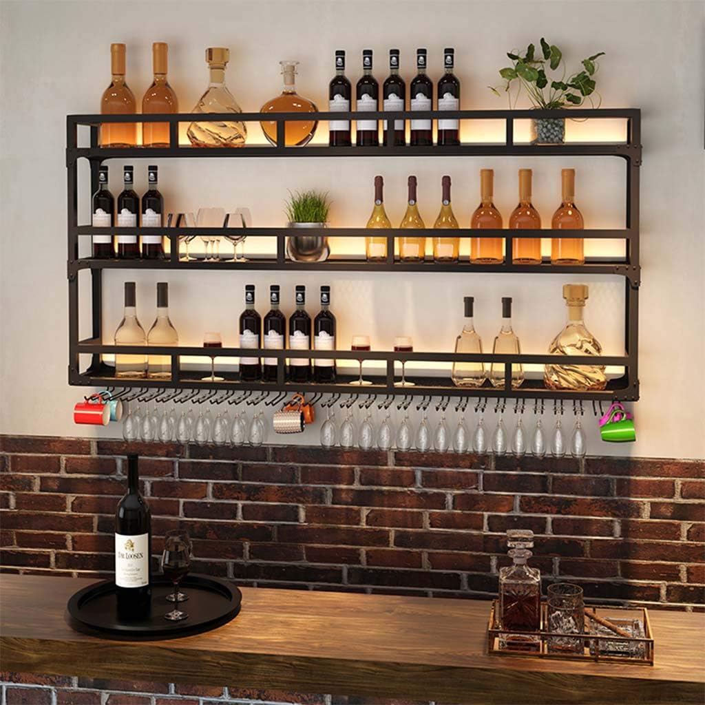 Rustic Wine Cabinet with Glass Rack Multi Layer Storage Ideal for Home Bar and Wine Cellar Decor.