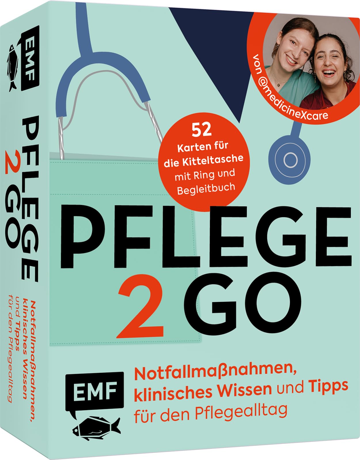 Kartenset: Pflege to go - Notfallmaßnahmen, klinisches Wissen und Tipps für den Pflegealltag | für Krankenpflege, Altenpflege, Pflege zu Hause | von ... Karten mit Messingring und Begleitbuch