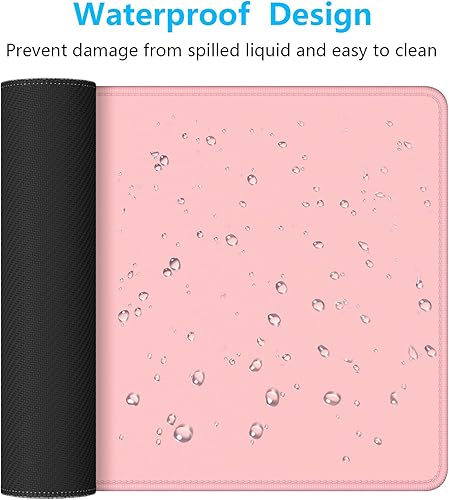 Miniatura 6 de Alfombrilla grande para mouse, extendida para juegos con bordes cosidos, almohadillas de escritorio impermeables con base antideslizante,