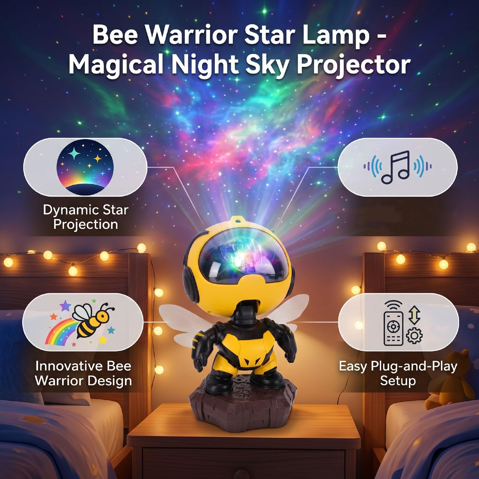 Proiettore Stellare Luce Notturna Illuminazione LED Multicolore