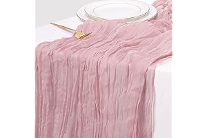 Cheesecloth Table Runner in Dusty Pink: A Delicate Touch for Enchanting Gatherings