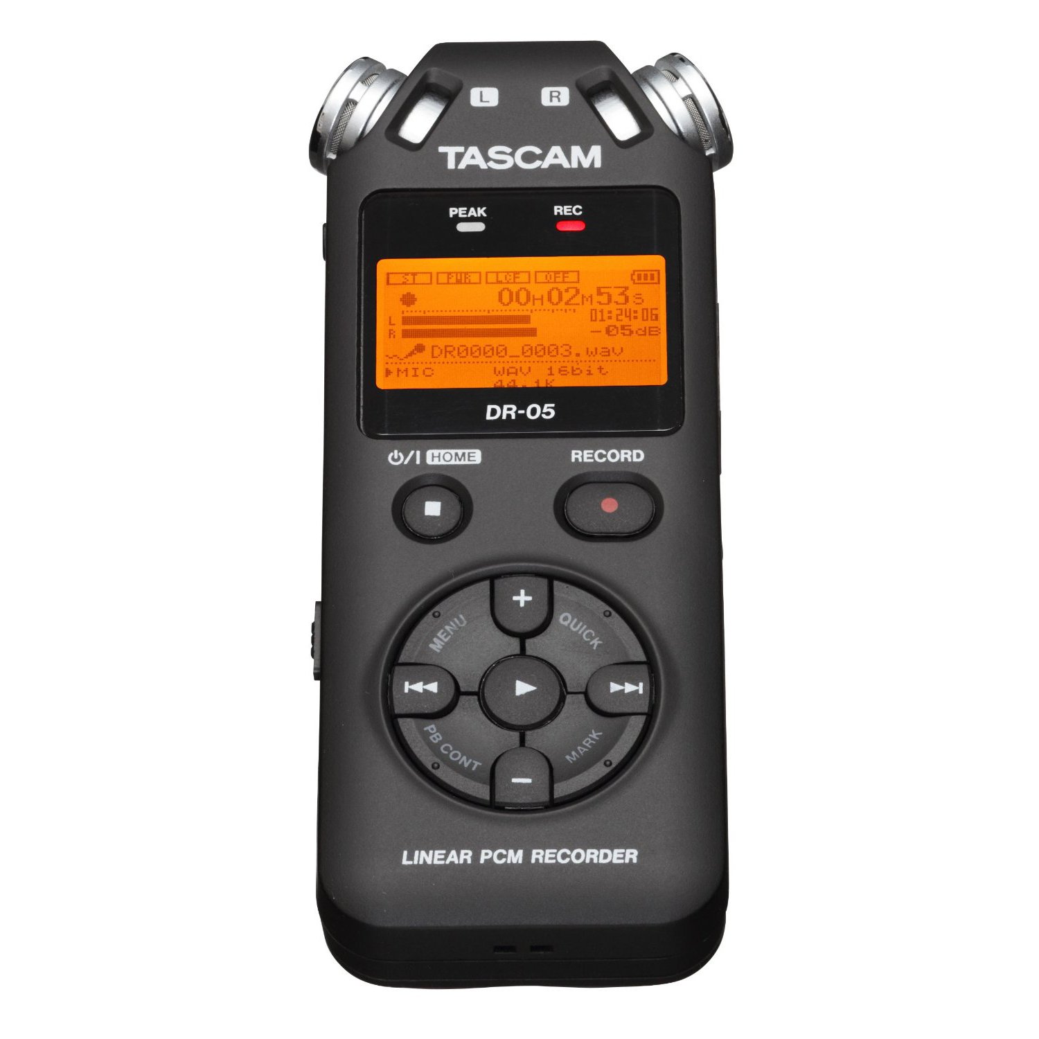 Amazon.co.jp: TASCAM リニアPCMレコーダー ブラック DR-05 : 楽器