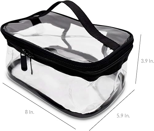 Miniatura 2 de Bolsa de viaje para cosméticos, bolsa de aseo con cremallera de vinilo transparente, bolsa de cosméticos portátil, bolsa de maquillaje, organizador