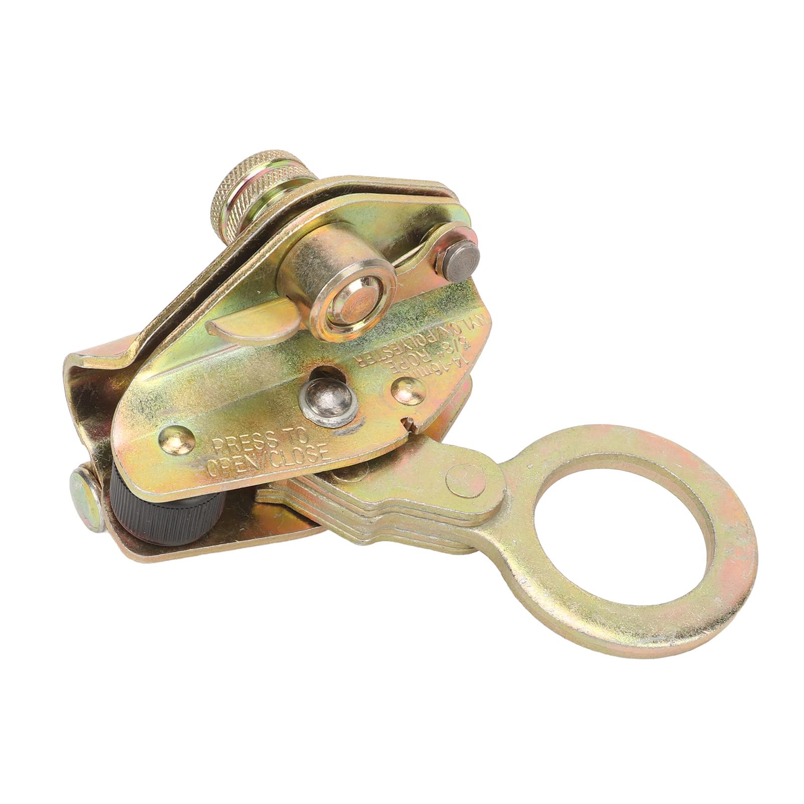 Safety Rope Self Locking Device, Sturdy Round Hole Easy Adsorption Cultivated Climbing Device, for Fire Industrial Equipment Aerial Work with Spring (14-16mm)