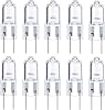 ShuoHui GY6.35 Halogen Bulb 10W/20W/35W/50W 12V Dimmable G6.35 T4 JC Type Capsule Bulb GY6.35 Landscape Light for Under Cabinet Warm White 2700K 10-Pack (watts, 20) [Energy Class G]
