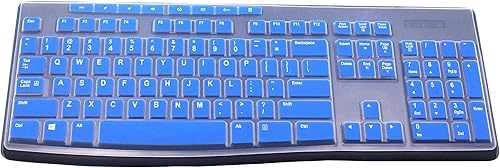 Protector de piel ultra delgado para teclado de silicona para computadora de escritorio, compatible con teclado inalámbrico Logitech MK295 MK275