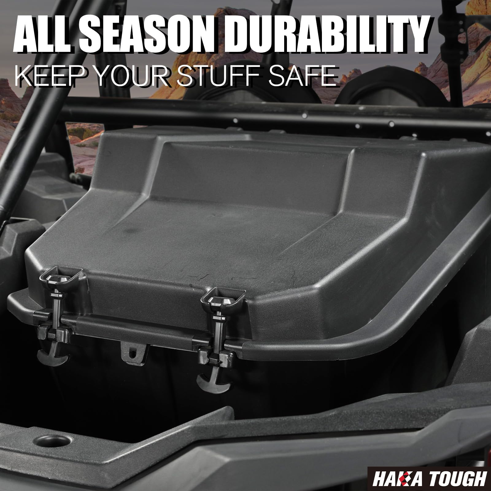 HAKA TOUGH Caja de carga de almacenamiento trasera de 69 cuartos de galón para Polaris RZR 1000 XP /XP4/900/Turbo / 1000 S accesorios